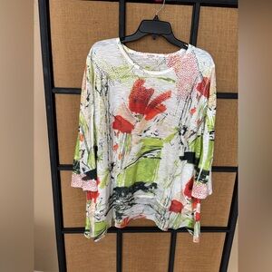 Jess and Jane XL blouse in vibrant colors